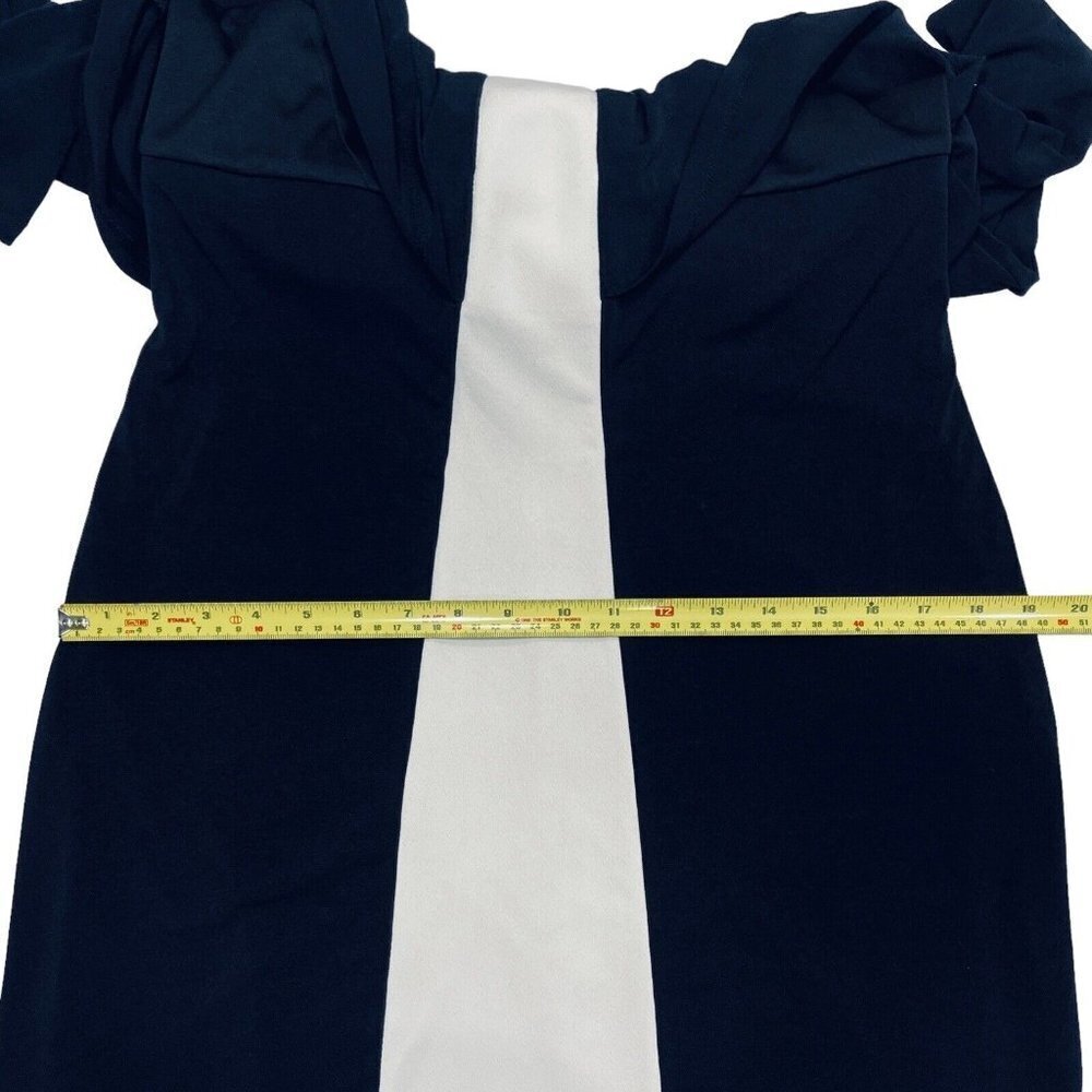 CATO est. 1946 Women's Cold Shoulder Dress Small Black White Above Knee Lined - Picture 12 of 12